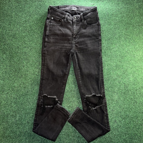 American Eagle Outfitters Denim - American Eagle High Rise Jegging Jeans Women's Size 2 Black Distressed Jeans